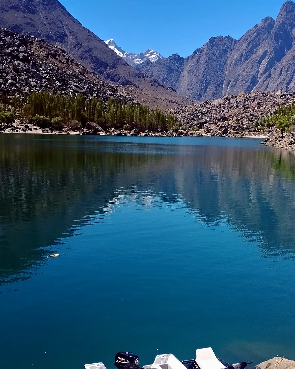 Boats on Upper Kachura lake