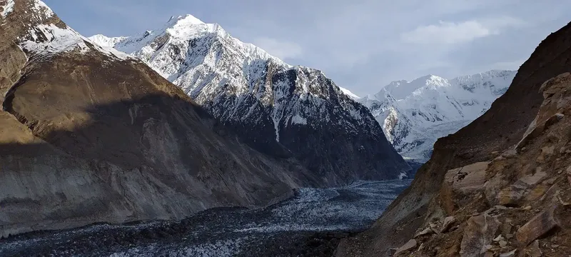 Snow peaks over the Skardu valley