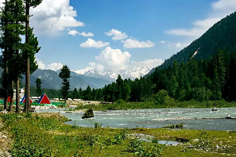 Green meadows near Kalam