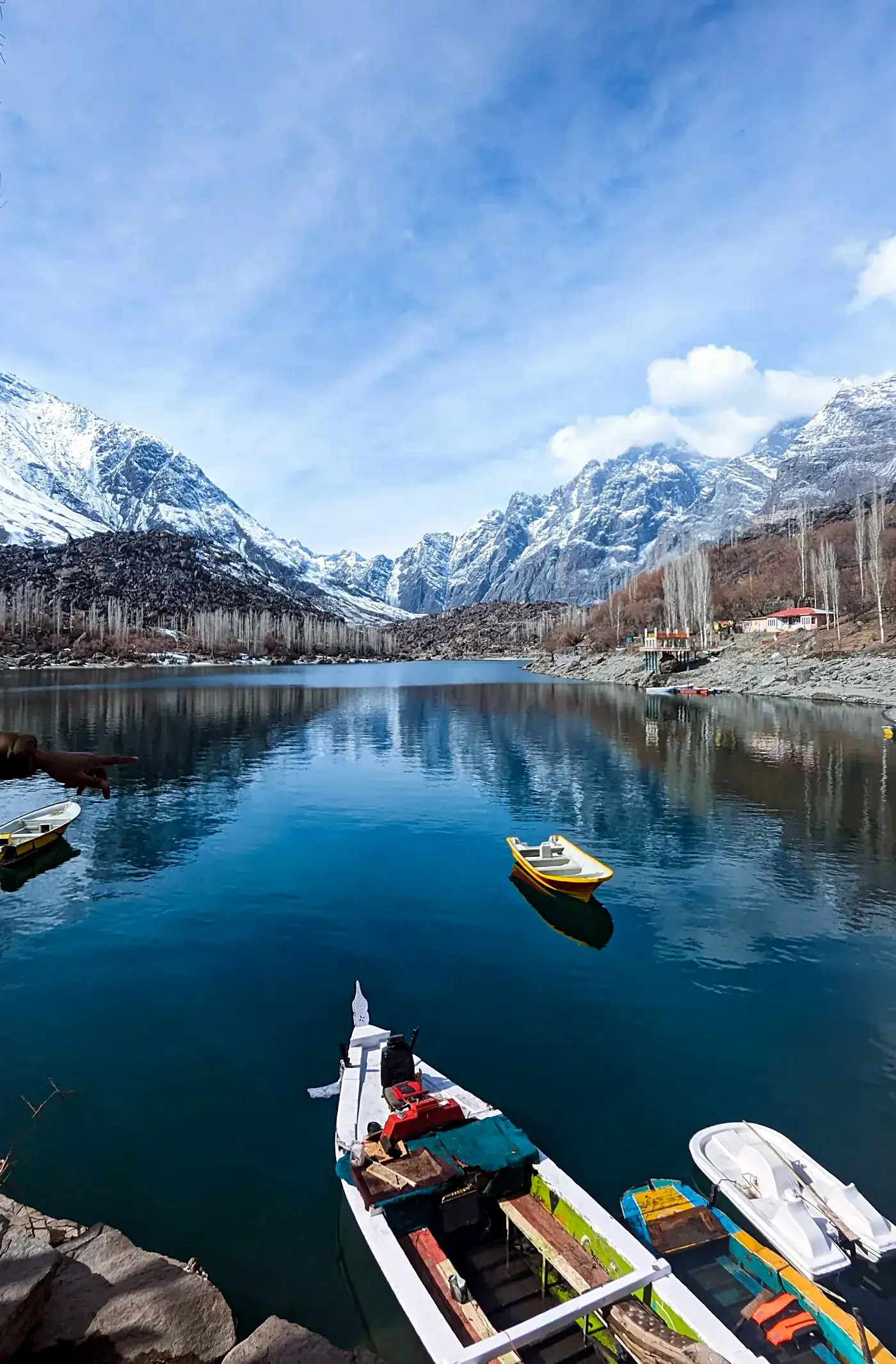 Snow peak towering above the Skardu valley